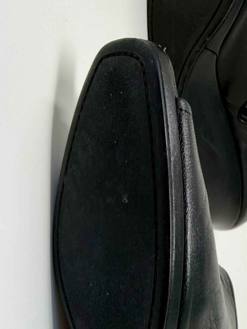 Prada black leather wedge peep toe bootie - Picture 7 of 10